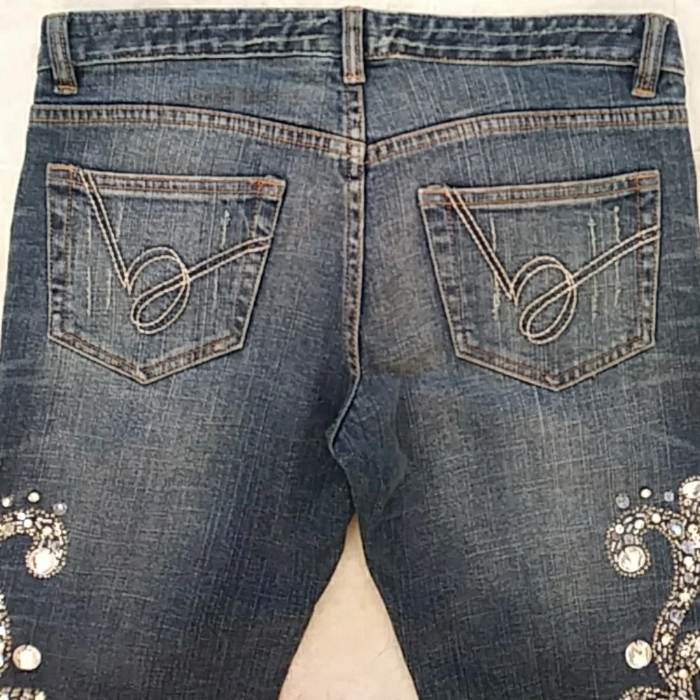 "RARE"bebe Crystal Stretch Jeans - Picture 6 of 6